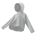 thumbnail image 4 of Spazoro Girls UPF 50+ Sun Protection Jacket, Lightweight Quick Dry Breathable Hooded Zip Up Fashion Clothes for Outdoor Gray Size 11-12, 4 of 8