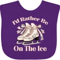 thumbnail image 3 of Inktastic Ice Skating Girls Figure Skater Id Rather Be on the Ice Girls Baby Bib, 3 of 4