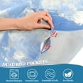 thumbnail image 3 of Yayeee Kitchen Curtains Tier Pair Light Filtering 27"x36" Rod Pocket Short Cafe Window Panel, Blue Sky and River, 3 of 7