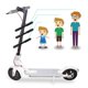 thumbnail image 1 of Guidon réglable pour trottinette électrique pour enfants, avec éclairage, compatible avec Xiaomi M365 Pro/Pro2, 1 of 4