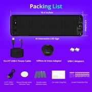 ATOTO Scrolling Advertising LED Sign, AI Voice Control, Programmable, Bluetooth APP Control, 19.4 x 4.3