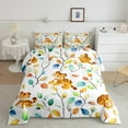 thumbnail image 3 of 7-Piece Cartoon Tiger Bedding Comforter Sets Watercolor Floral Bed in a Bag, Botanical Plants Queen Bedding Sets Jungle Animal Comforter Set, Tropical Leaves Bedding Sets & Collections, 3 of 5