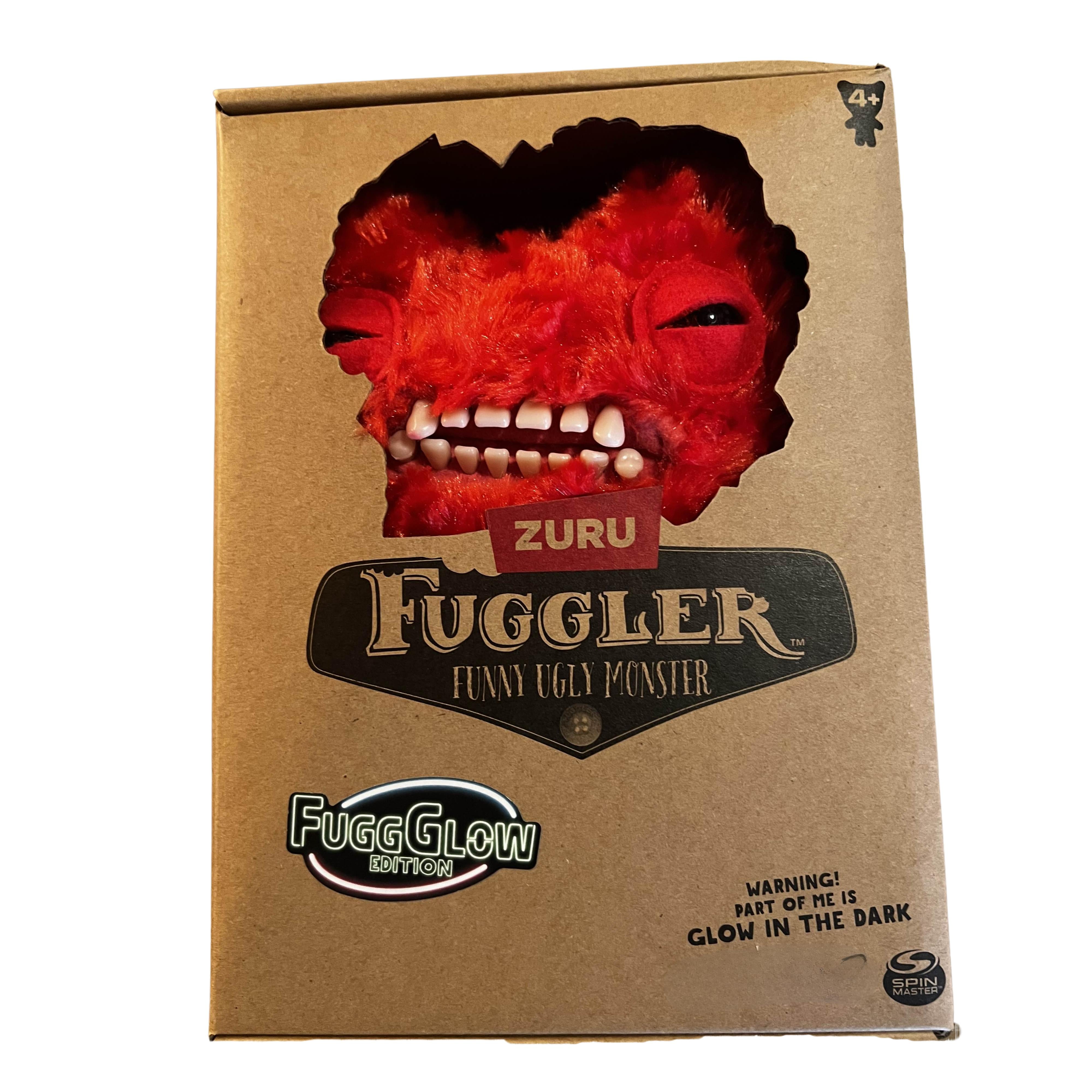 Fugglers GLOW FUGG Plush Stuffed Animal Funny Ugly Monster - Red Munch Munch