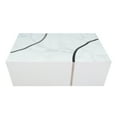 thumbnail image 7 of Timeless Modern Design White Coffee Table with Silver Accent, 7 of 7