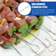 thumbnail image 3 of GOOHOCHY Juego de 10 brochetas de acero inoxidable para barbacoa, reutilizables, con tenedor, pinchos para kebab, palos para asar y agujas para asar., 3 of 8