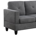 thumbnail image 3 of BenJara Kola 96 Inch Tufted Sectional Sofa, Right Facing Chaise, Dark Gray Fabric-Color:Gray,Material:Linen, 3 of 4