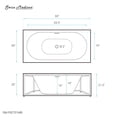 thumbnail image 5 of Pierre 60" Soaking Freestanding Bathtub in Glossy White, Black Frame Included, 5 of 8