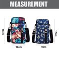 thumbnail image 2 of piezas de bolso cruzado con cremallera para mujer, bolso para teléfono móvil, brazalete, regalo para niñas, 19*10*6 cm + 17*9*5 cm, colores mezclados + azul, 2 of 5