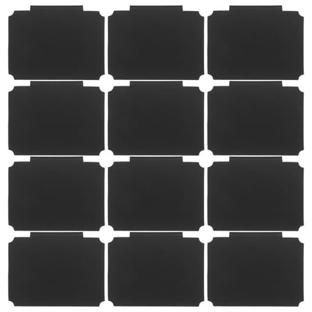LOLIPPYY 12Pcs Reusable Clip on Basket Labels Black Chalkboard Tags for Pantry and Shelf
