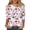 #0179-Red, variant on Uootdi Patriotic Tees for Women USA Flag Floral Print 3/4 Sleeve Top Soft Breathable Independence Day Outfits Gift