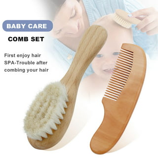  YarraModes Baby Goat Hair Brush and Comb Set for Newborns &  Toddlers, Eco-Friendly Safe Brush, Natural Wooden Comb, Soft Bristles for  Cradle Cap