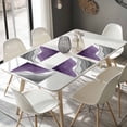 thumbnail image 4 of Placemats Set of 4, Purple Grey Modern Geometric Place Mats Abstract Beach Tablemats Washable Placemat Table Decoration for Kitchen Table Dinner Party Home Decor Indoor Outdoor 13x19 Inch, 4 of 9
