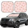 thumbnail image 2 of Picia Rabbit And Cherry 2 Piece Car Windshield Sun Shade Foldable | Foldable Sun Shield for Front Window Blocks UV Rays and Keeps Your Vehicle Cool-Large, 2 of 7