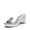 SILVER, variant on Women's Platform Block Heel Mule Sandals, Square Toe Ankle Strap Slip On Comfortable Heeled Sandals for Party Wedding Shoes