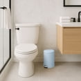 thumbnail image 5 of Glad Bathroom Trash Can, 1.2 Gallon Stainless Steel Small Step Garbage Bin with Lid, Blue, 5 of 7