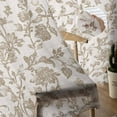 thumbnail image 5 of Farmhouse Khaki Sheer Curtains 84 Inches Long 2 Panels Set, Window Sheer Curtains for Living Room/Bedroom, Vintage Flower Leaf Botanical Plant Light Filtering Rod Pocket Curtain 52'' x 84'' x 2, 5 of 7