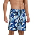 thumbnail image 2 of Sikiie Evil Eye Mens Pajama Shorts, Lightweight Lounge Pant with Pockets Soft Sleep Pj Shorts for Men3X-Large, 2 of 6