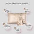 thumbnail image 6 of Silk Pillow Cases with Zipper, Pillow Case,Champagne,Standard,1pc, 6 of 7