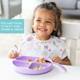 thumbnail image 6 of Bumkins Baby and Toddler Silicone Grip Dish with Lid, 3-Section Kids Plate (Lavender), 6 of 6