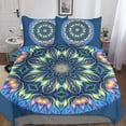 thumbnail image 3 of Mandala Bedding Set, Microfiber D Color Bedding Set Hypoallergenic Duvet Covers with Pillowcases Bohemian, Double, 3 of 5