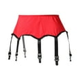 thumbnail image 3 of KEINXS Women Garter Belt 6 Straps Metal Clip Suspender for High Stocking, 3 of 5
