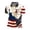 Beige-e, variant on MuXiKeJi Clothes Men's 250Th Anniversary National Flag Print Casual Waffle Fabric Polo Shirt Cross Patriotic Tee