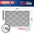 thumbnail image 2 of BNX TruFilter 16x25x4 (15.5’’ x 24.5’’ x 3.63‘’ Slim Fit) MERV 13 Air Filter (2-Pack) - MADE IN USA - Air Conditioner HVAC AC Furnace Filters Health, Allergies, Mold, Bacteria, Smoke, MPR 1900 FPR 10, 2 of 5