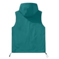 thumbnail image 6 of Men's Vest Jackets Sleeveless Hooded Zipper Cardigan Tops Summer Fall Solid Color Sports Hoodies Outdoor Casual Workout Outwears, 6 of 9