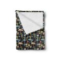 thumbnail image 2 of Jungle Soft Flannel Fleece Blanket, Tropical Island Nature and Wildlife Theme Cheerful Characters and Vegetation Graphic, Cozy Plush for Indoor and Outdoor Use, 50" x 60", Multicolor, by Ambesonne, 2 of 5