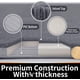 thumbnail image 4 of Alfombra de baño de espuma viscoelástica POWKOL, 61 x 91 cm, cómoda, suave, con gran absorción de agua, lavable a máquina, antideslizante, gruesa, fácil de secar, color marrón, 4 of 7