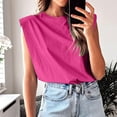 thumbnail image 6 of Womens Summer Tank Tops, Sleeveless Shirts for Women Casual Loose Fit Solid Color Crewneck Tanks Dressy Blouses, 6 of 6