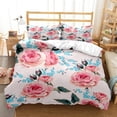 thumbnail image 4 of Rose Flower Butterfly Art Print Three Piece Bedding Set Fashion Children or Adults for Beds Quilt Covers Pillowcases Bedding Set, 4 of 6