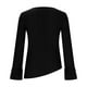 thumbnail image 5 of Tops túnica,Blusa informal de poliéster con cuello en V y manga larga para mujer, color liso para otoño, sopatenor, 5 of 8