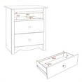 thumbnail image 4 of Kingfisher Lane Tall 2 Drawer Wood Nightstand in White, 4 of 5