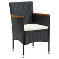 thumbnail image 2 of vidaXL 5 Piece Garden Dining Set Black, 2 of 5