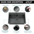 thumbnail image 4 of ATTOP 30 Inch Black Workstation Drop in Kitchen Sink Large Single Bowl,30x22 Inch Stainless Steel Handmade Workstation Ledge Drop in Kitchen Sink, 4 of 15