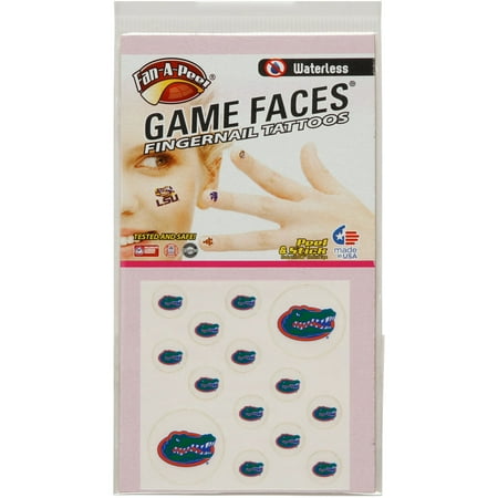 Florida Gators Waterless Fingernail & Face Tattoos