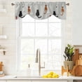thumbnail image 3 of Japanese Cute Cat Tie Up Valance Curtains for Windows, Kitchen Curtains Window Treatments, Harmony Cartoon Kitty Butterfly Short Window Shades Valances for Bedroom Bathroom Cafe 42"x18", 3 of 8