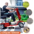 thumbnail image 3 of Mbxcooter Long Range Heavy Duty Mobility Scooter for Adults & Seniors, 500W & 400LBS Capacity Electric Powered Chair，All Terrain Fast Mobility Scooter for Travel w/Absorber & 10" Tires, 3 of 11