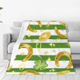 thumbnail image 1 of Balery Watercolor St Patrick Day Manta de Felpa Suave y Acogedora – Cobija de Franela Aterciopelada para Cama, Lavable y Cálida para Sofá, Mascotas, Transpirable-40"x30", 1 of 7