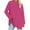 Hot Pink, variant on 2025 Clearance! asdoklhq Plus Size Long Blouses,Women's Casual Round Neck Long Sleeve Solid Loose Shirt Blouse Tops