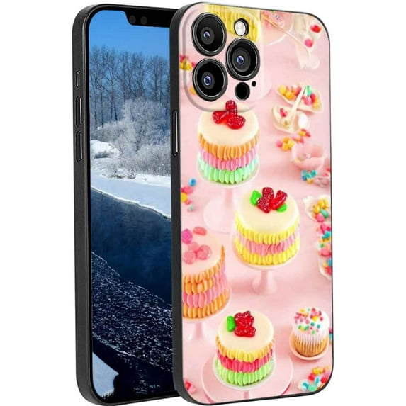 Compatible with iPhone 13 Pro Phone Case, cake-sweets-10 Case Silicone Protective for Teen Girl Boy Case for iPhone 13 Pro