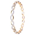 thumbnail image 3 of Ratnavali Jewels CZ Zirconia Gold Designer White Solitaire Bracelet Bollywood Wedding Bangle Jewelry Women, 3 of 6