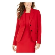 KASPER Womens Red Suit Jacket Petites Size: 10P