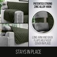 thumbnail image 3 of Original Patent Pending Reversible Large Sofa Protector, Many Colors, Seat Width to 70 Inch, Furniture Slipcover, 2 Inch Strap, Couch Slip Cover Throw for Pet Dogs, Cats, Hunter Green Sage, 3 of 8