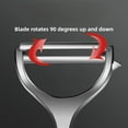 thumbnail image 2 of LIIGEMI Vegetable Peeler - Stainless Steel Y Peeler for Potatoes, Cucumber, Apple Peeler - Dual function Peeler Saves Time and Space - Dishwasher Safe, 2 of 6