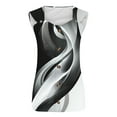 thumbnail image 5 of Floral Printed Tank Tops Womens 5 Button up Shirt Sleeveless O-ring Straps V Neck Summer Vest Tees Blouses Loose Fit (XL, Black 02), 5 of 6