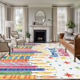 thumbnail image 3 of Happy Birthday Area&nbsp;Rug 5x8ft Colorful Candles Non-Slip&nbsp;Washable Square&nbsp;Rugs Soft Felt Indoor Floor Mat for Bedroom Kitchen Living Room Bathroom, 3 of 9