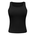 thumbnail image 5 of Xiaoxuuuu Women's Scoop Neck Sleeveless Knit Ribbed Fitted Casual Crop Tank Top Tan Shirts for Women, 5 of 6