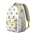 thumbnail image 2 of Stylish Bees Themed Backpack for High School & College - Durable Polyester Bookbag with Cushioned Laptop Sleeve, Multiple Pockets for Notebooks Textbooks, 2 of 6